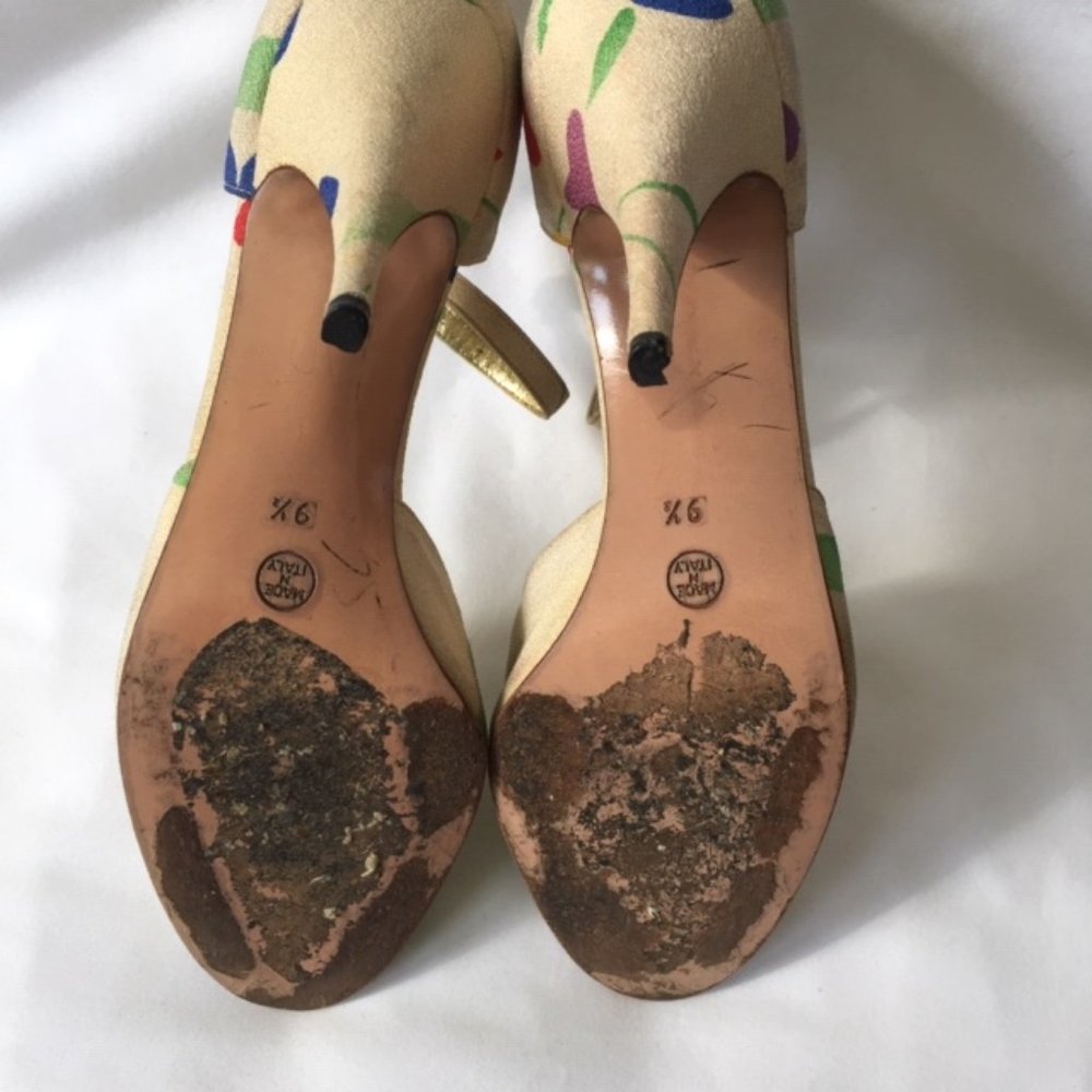 Vintage Valentino Garavani Couture Flower Heels - Picture 14 of 14